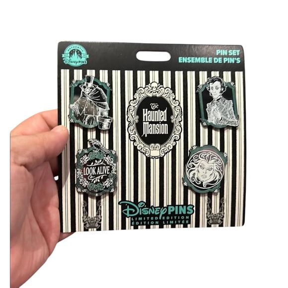 Disney Haunted Mansion Leota Hatbox Gracey 55th 4 Pin Set Limited Edition 5000 - Picture 1 of 1